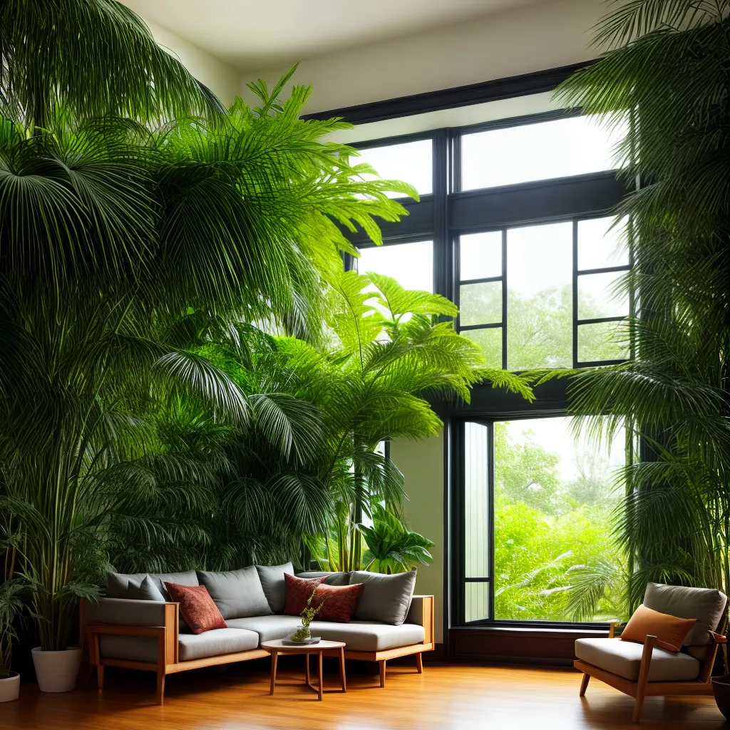 sala verde plantas luz natureza