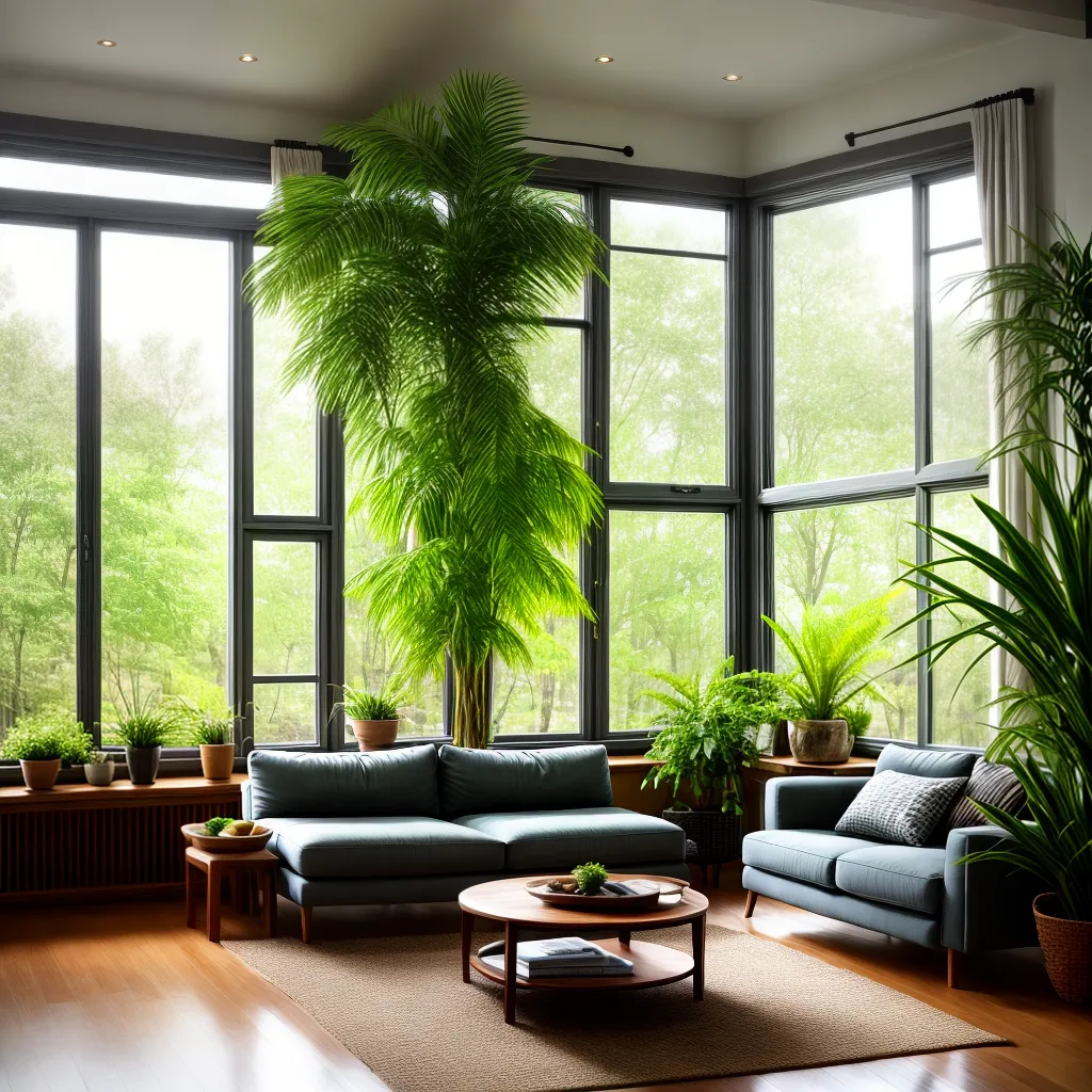 sala plantas verde luz serenidade