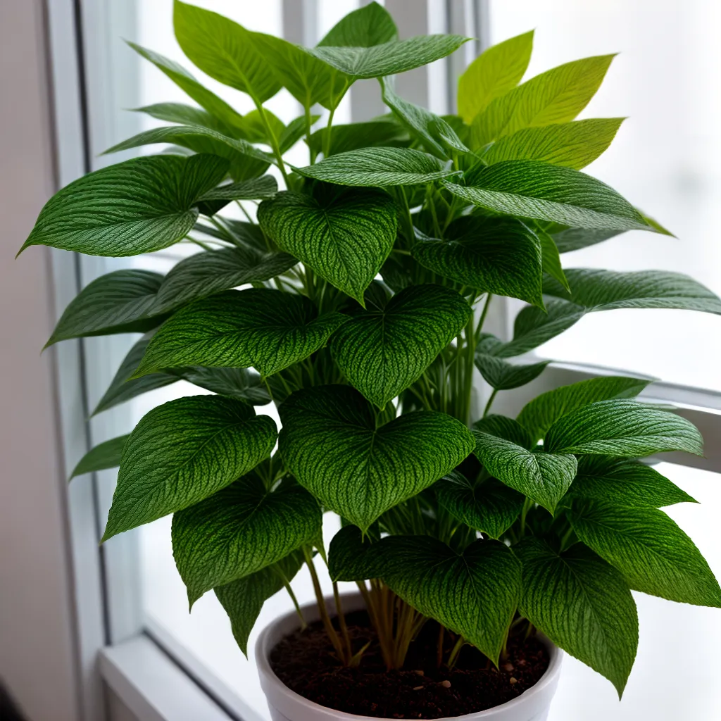 planta verde janela saudavel