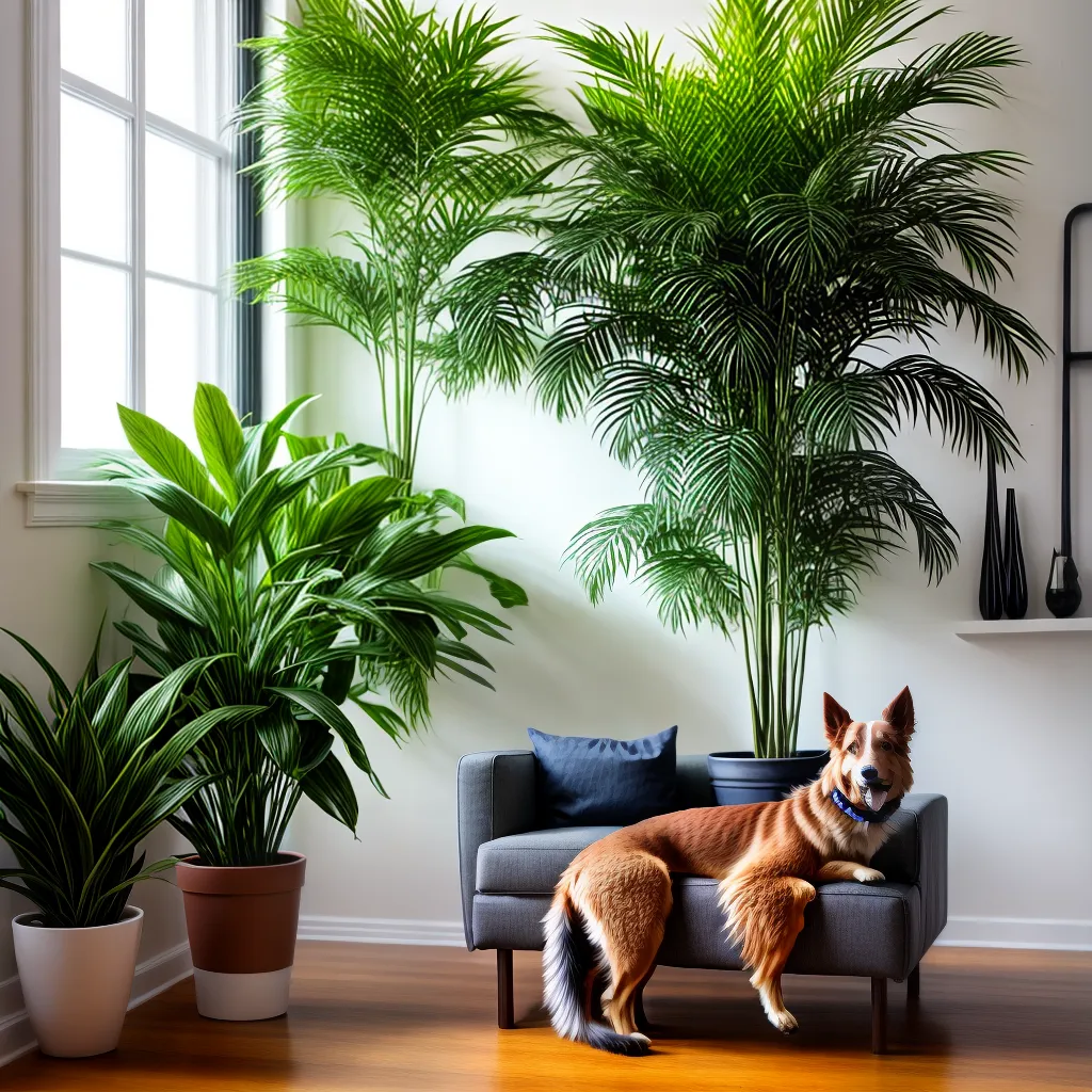 sala verde cachorro planta amigavel
