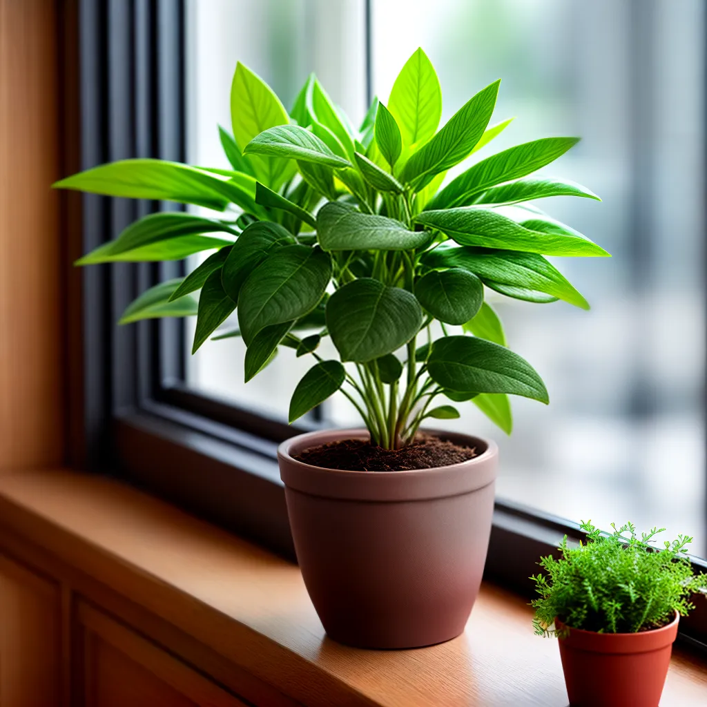 planta verde potinho jardim interno