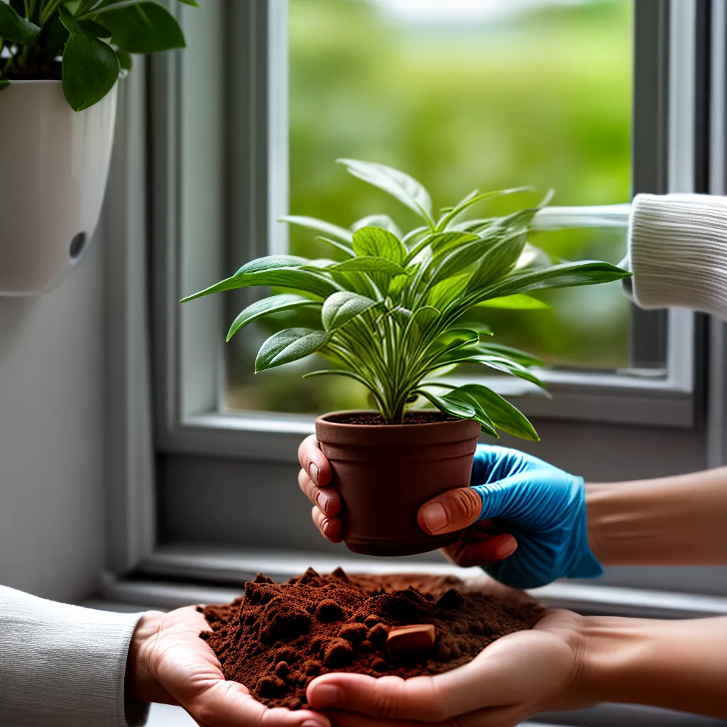transplante planta vaso jardim