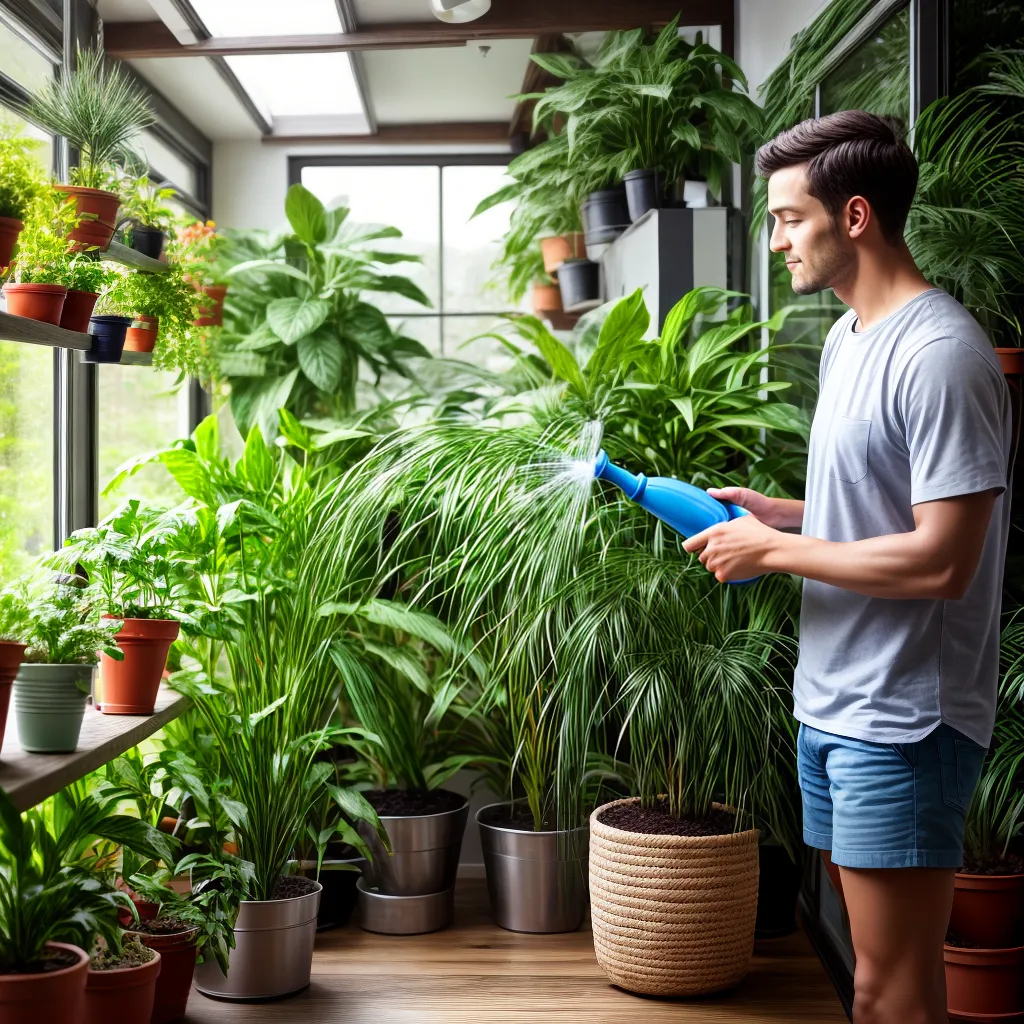 cuidado plantas internas regador