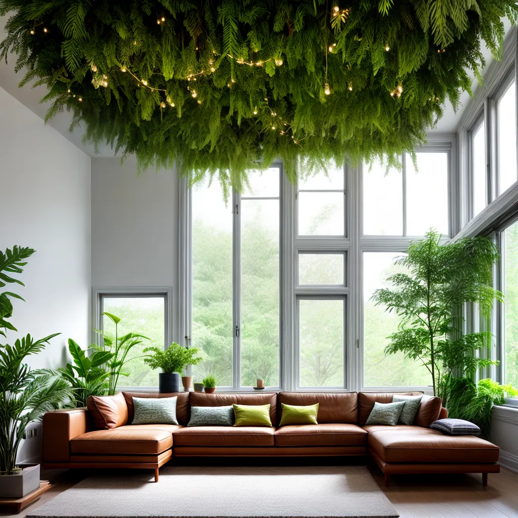 sala plantas verdes acolhedora 2