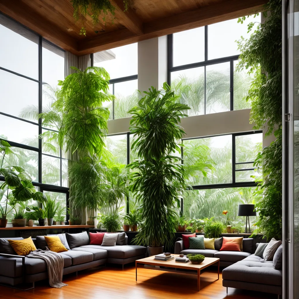 sala plantas verde frescor tranquilidade