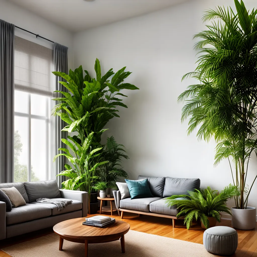 sala plantas verdes acolhedora 3