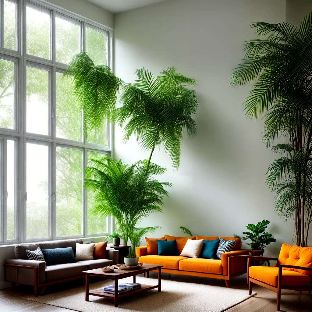 sala verde janelas plantas oasis