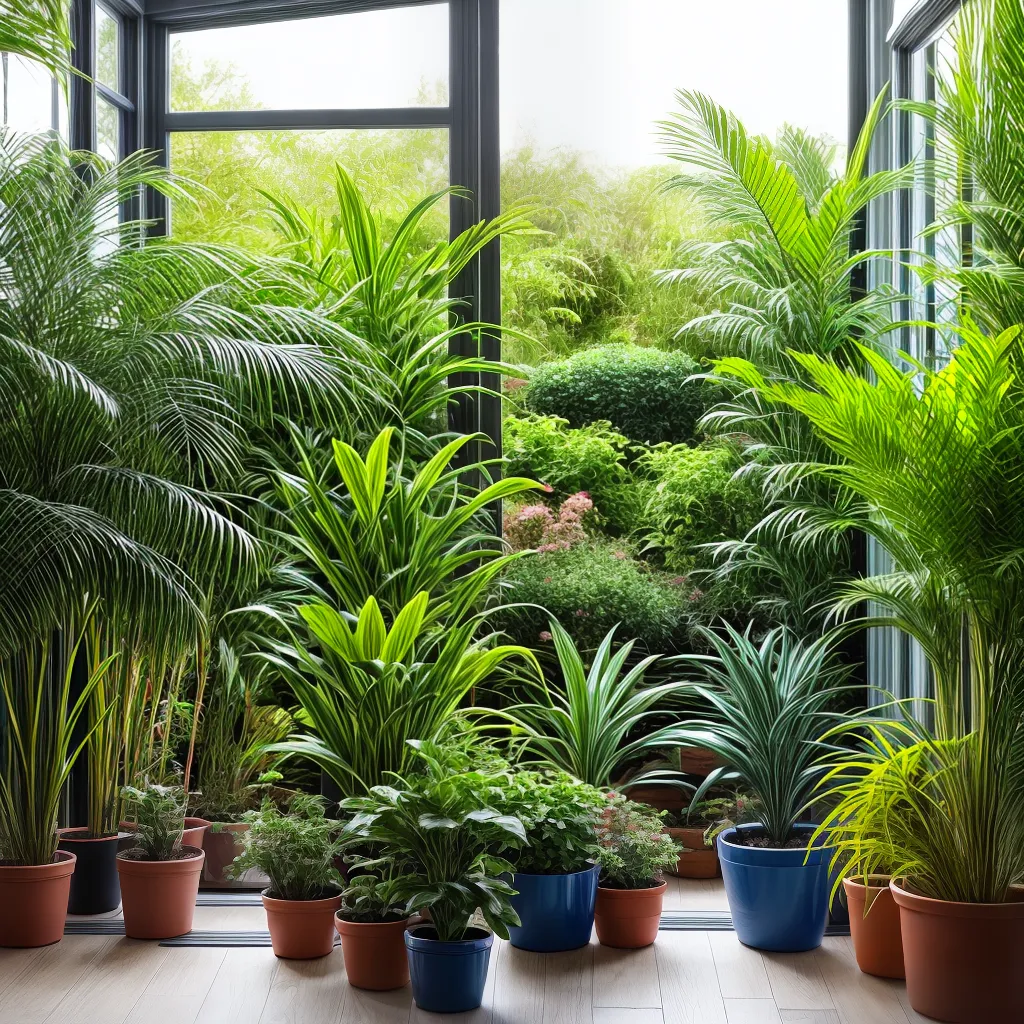 jardim interno verde plantas paz