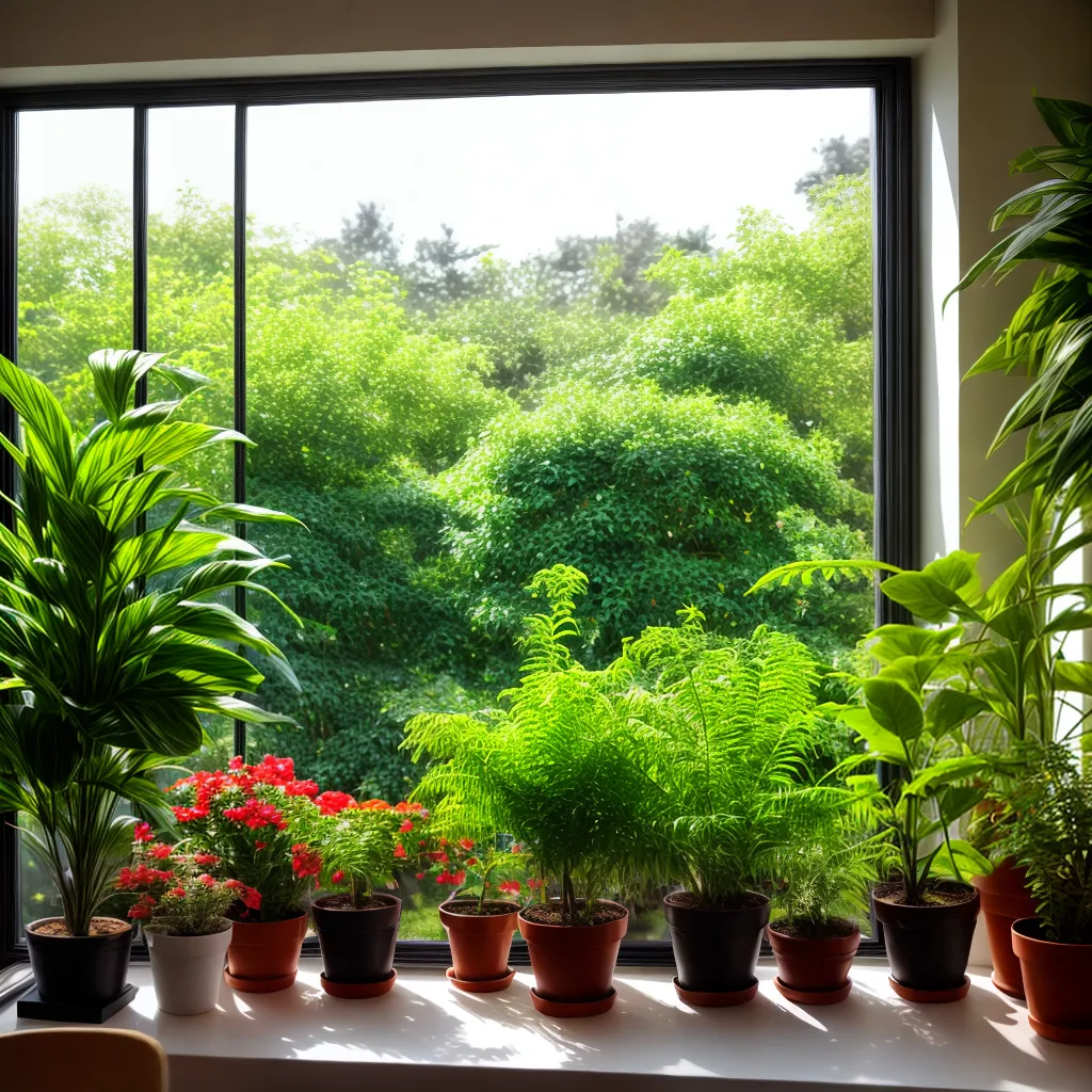 jardim interno plantas coloridas iluminacao
