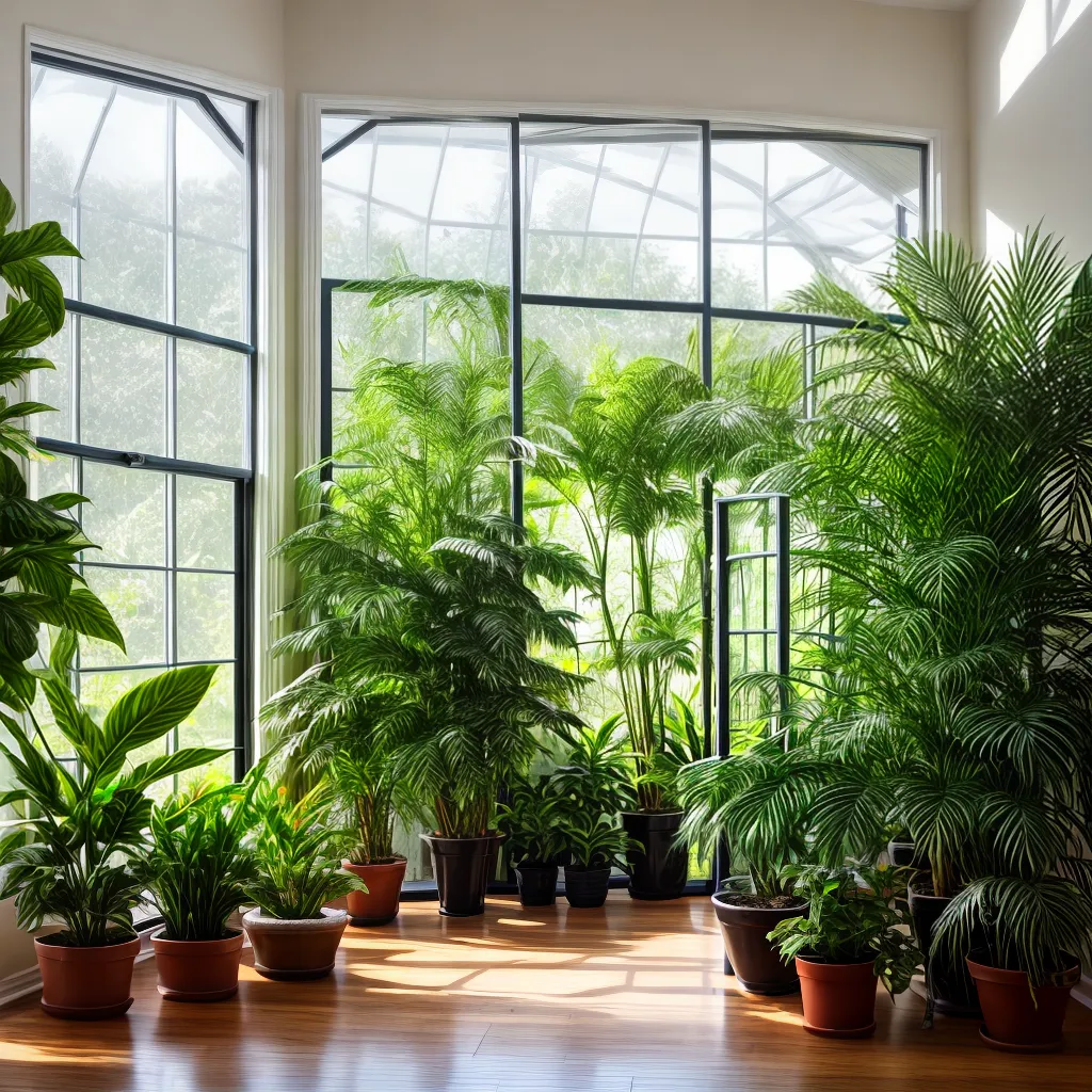 sala sol plantas verdes