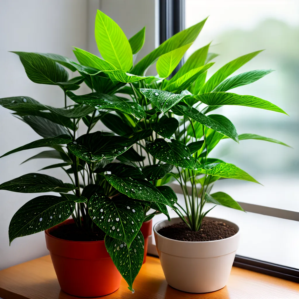 planta interna sol folhas verdes
