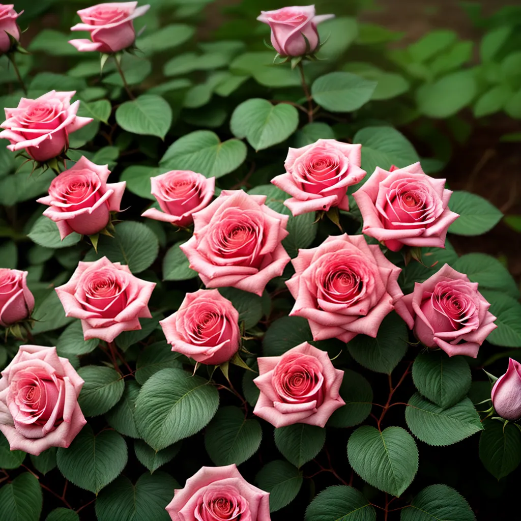 rosa pink detalhes folhas jardim
