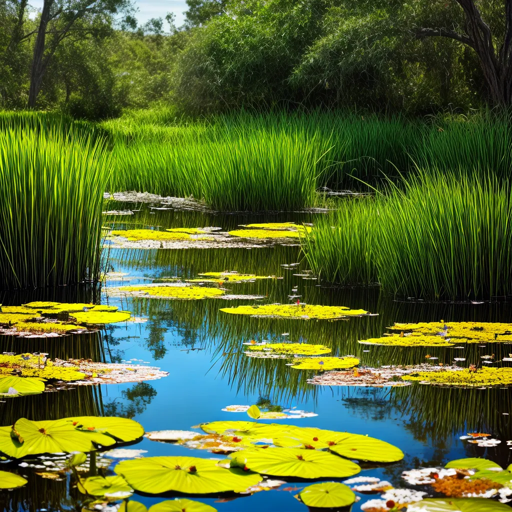 pantanal plantas cattails lirios agua pantanal plantas cattails lirios agua