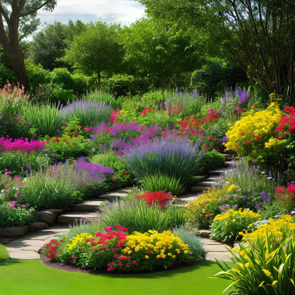 jardim nativo cores vibrantes borboletas