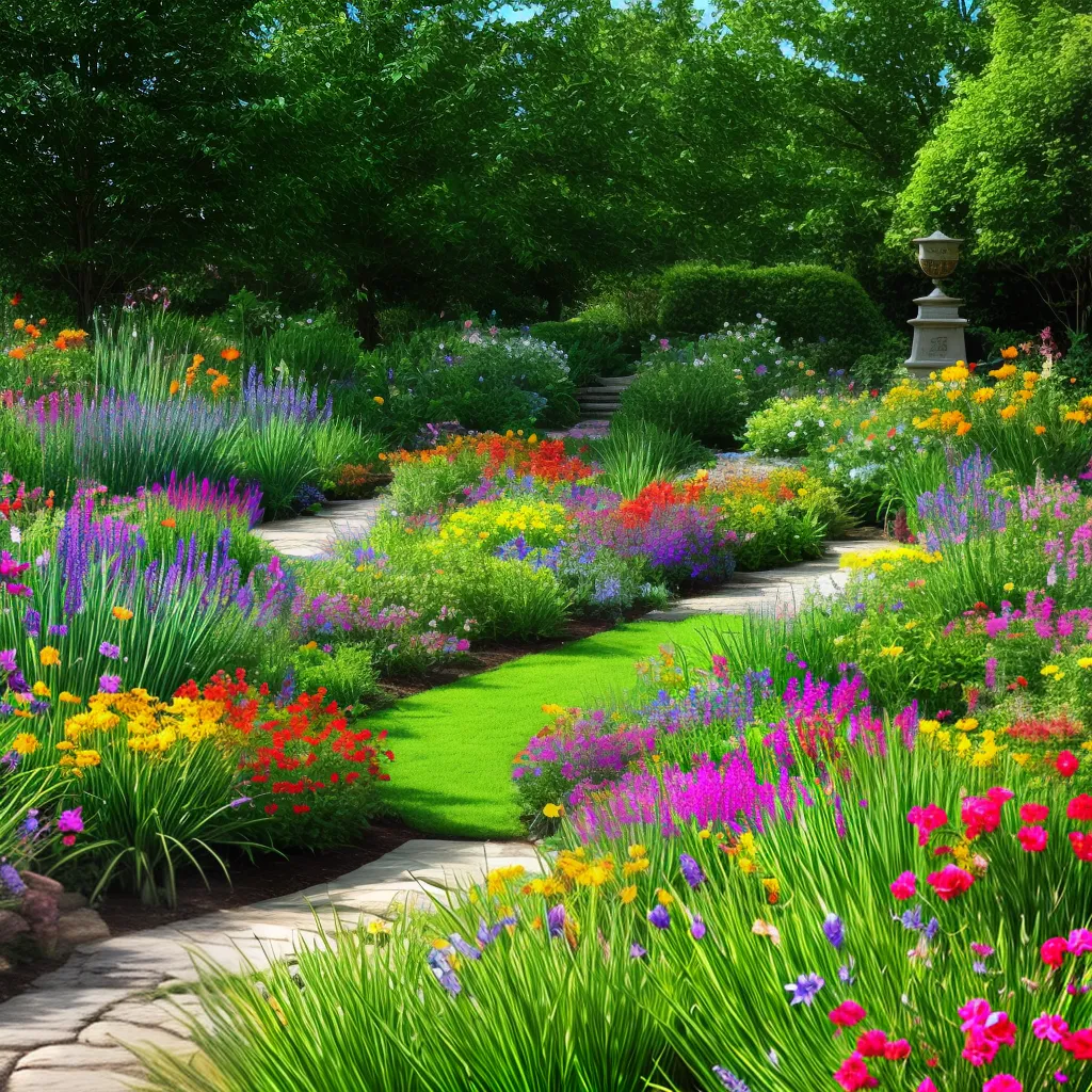 jardim nativo flores coloridas borboletas