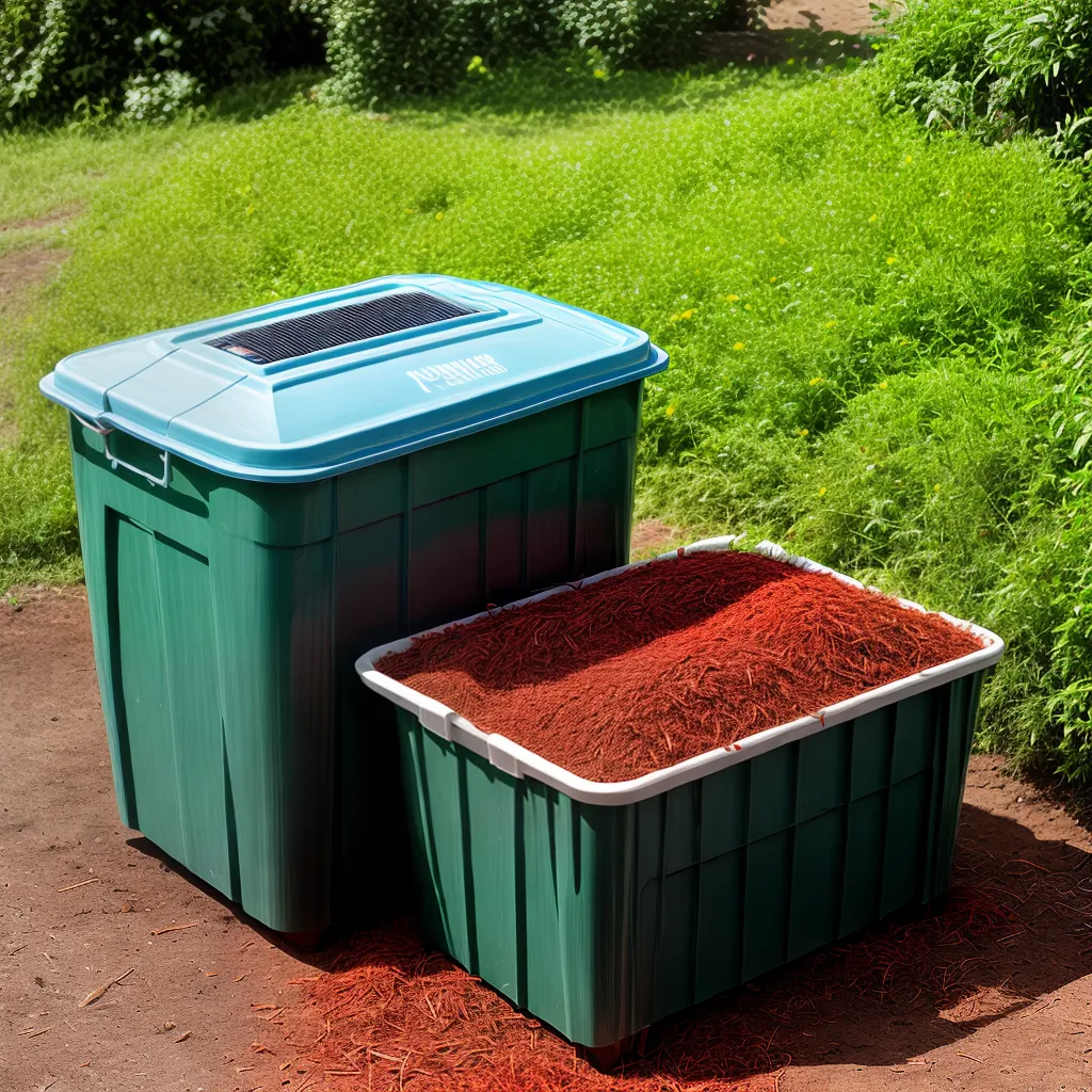 composteira vermelha plantas sustentavel