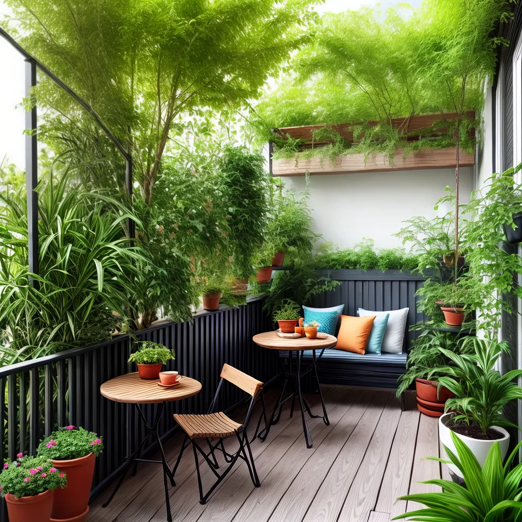 varanda jardim verde natureza mesa