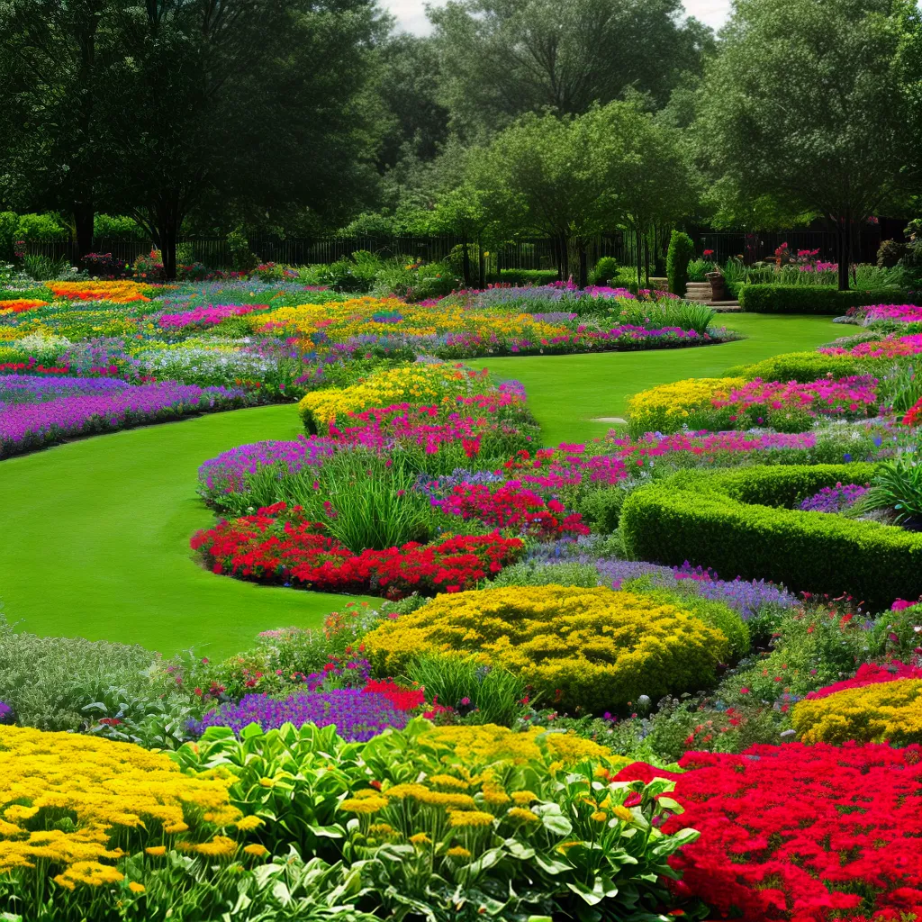 jardim vibrante mulch plantas coloridas