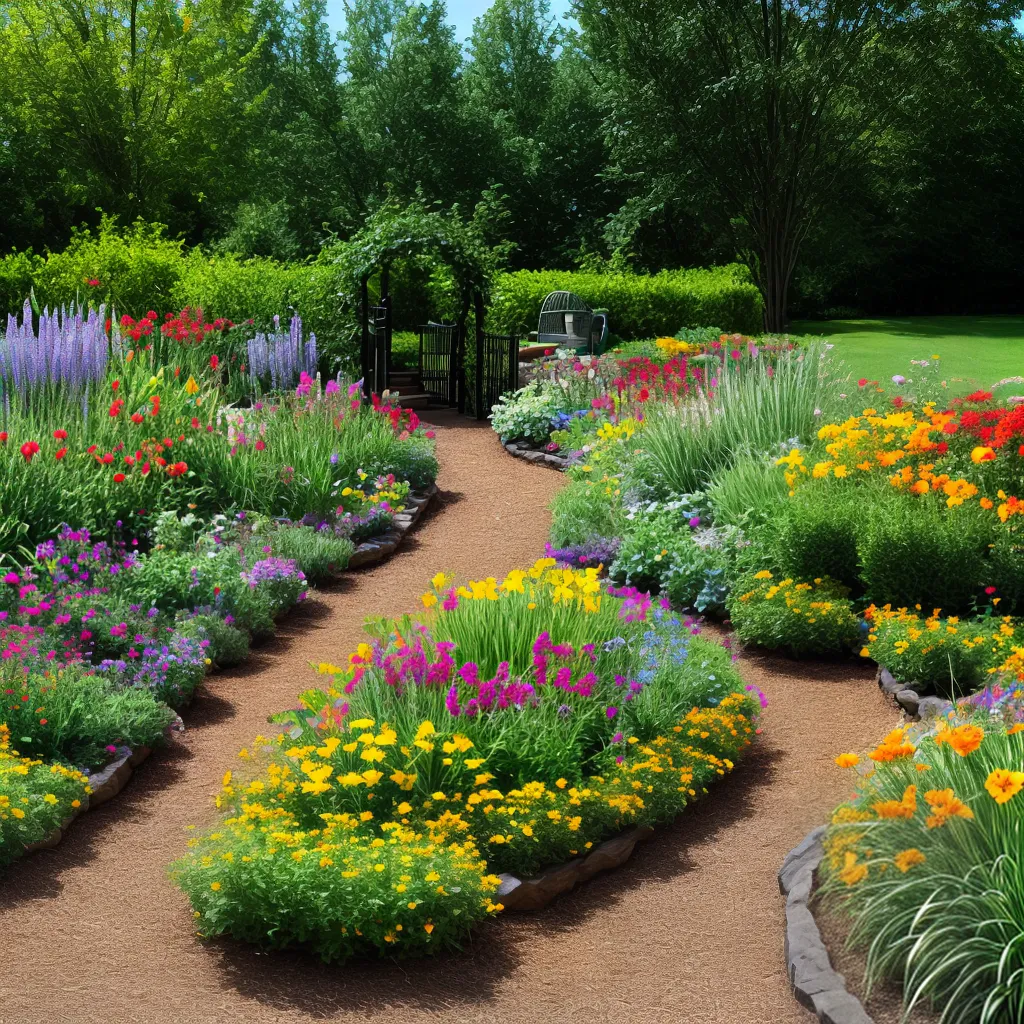 jardim cama mulch organico ferramentas