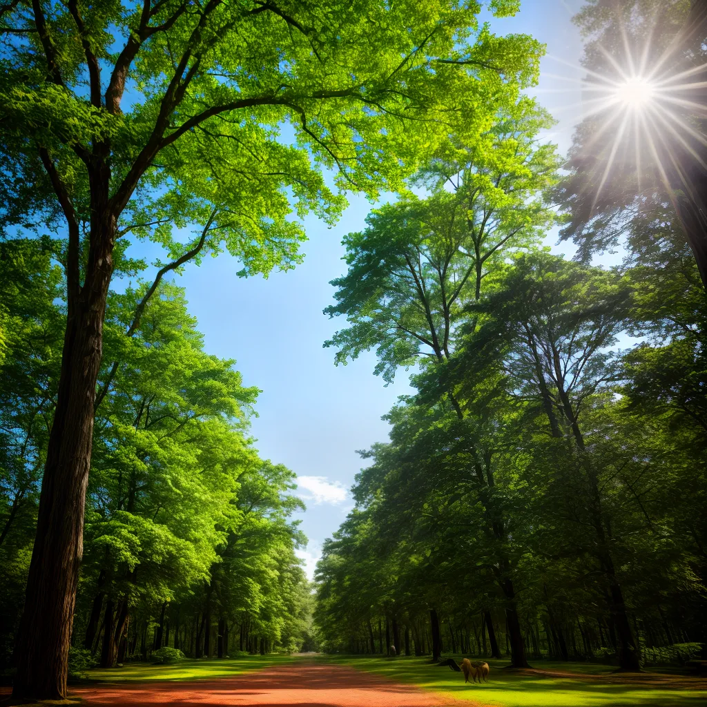 floresta vibrante sol passaros esquilos floresta vibrante sol passaros esquilos