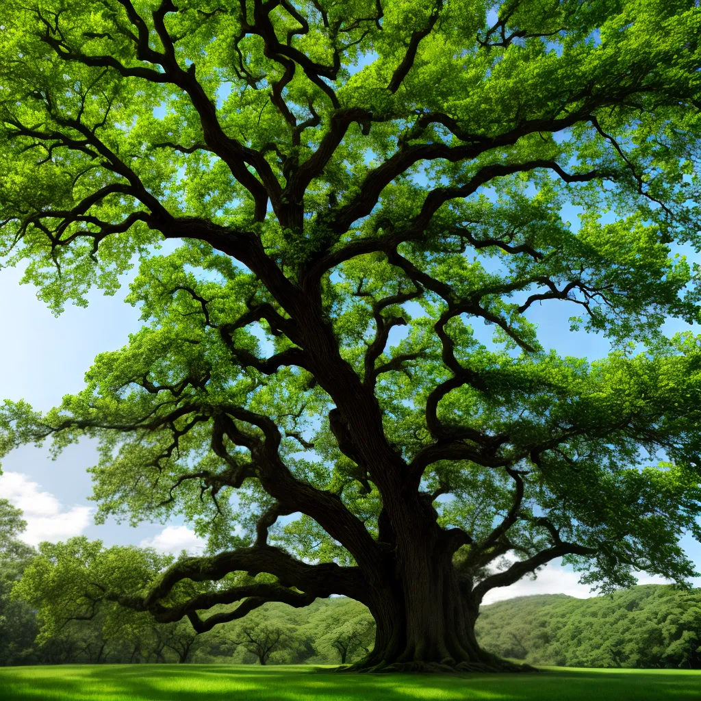 carvalho majestoso floresta verde
