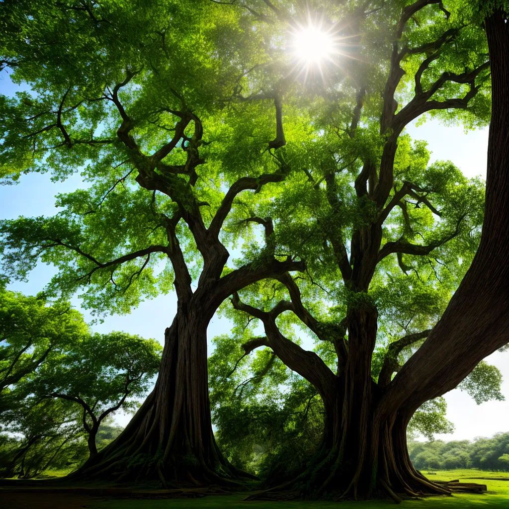 arvore banyan floresta majestosa espiritos