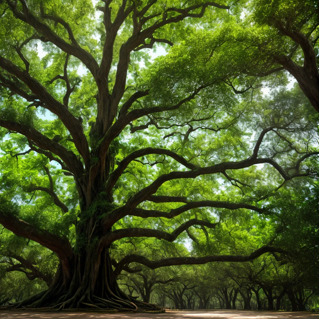 banyan tree floresta interconexao divino