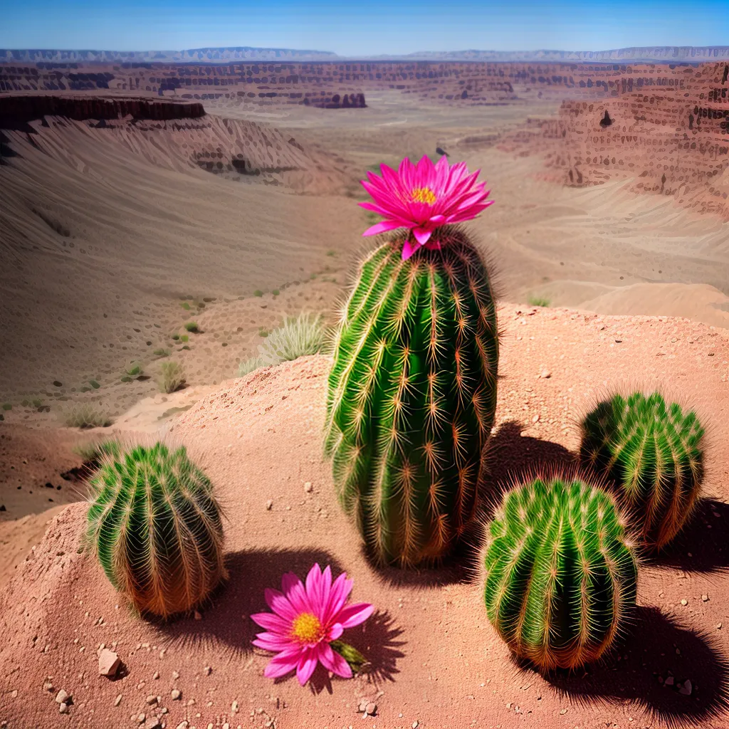 flor cacto rosa deserto