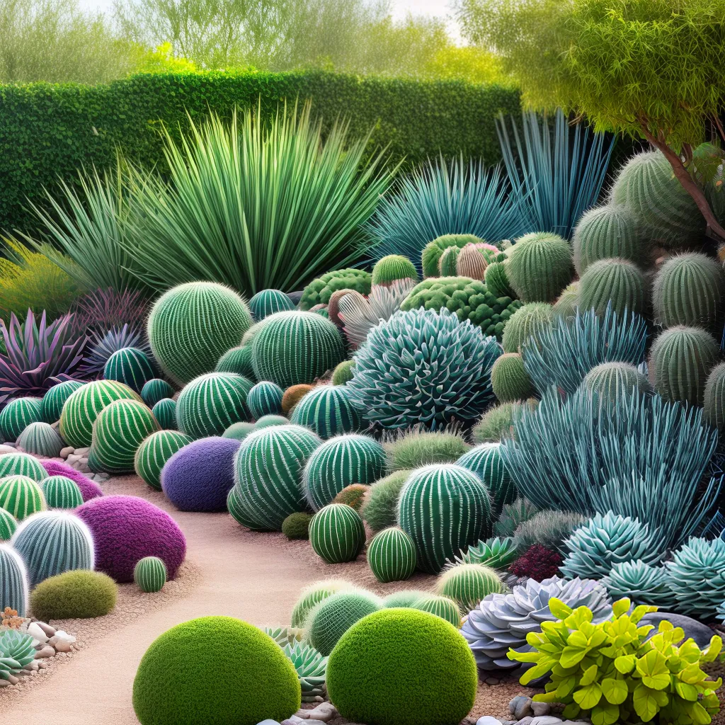 jardim cactos suculentas verde