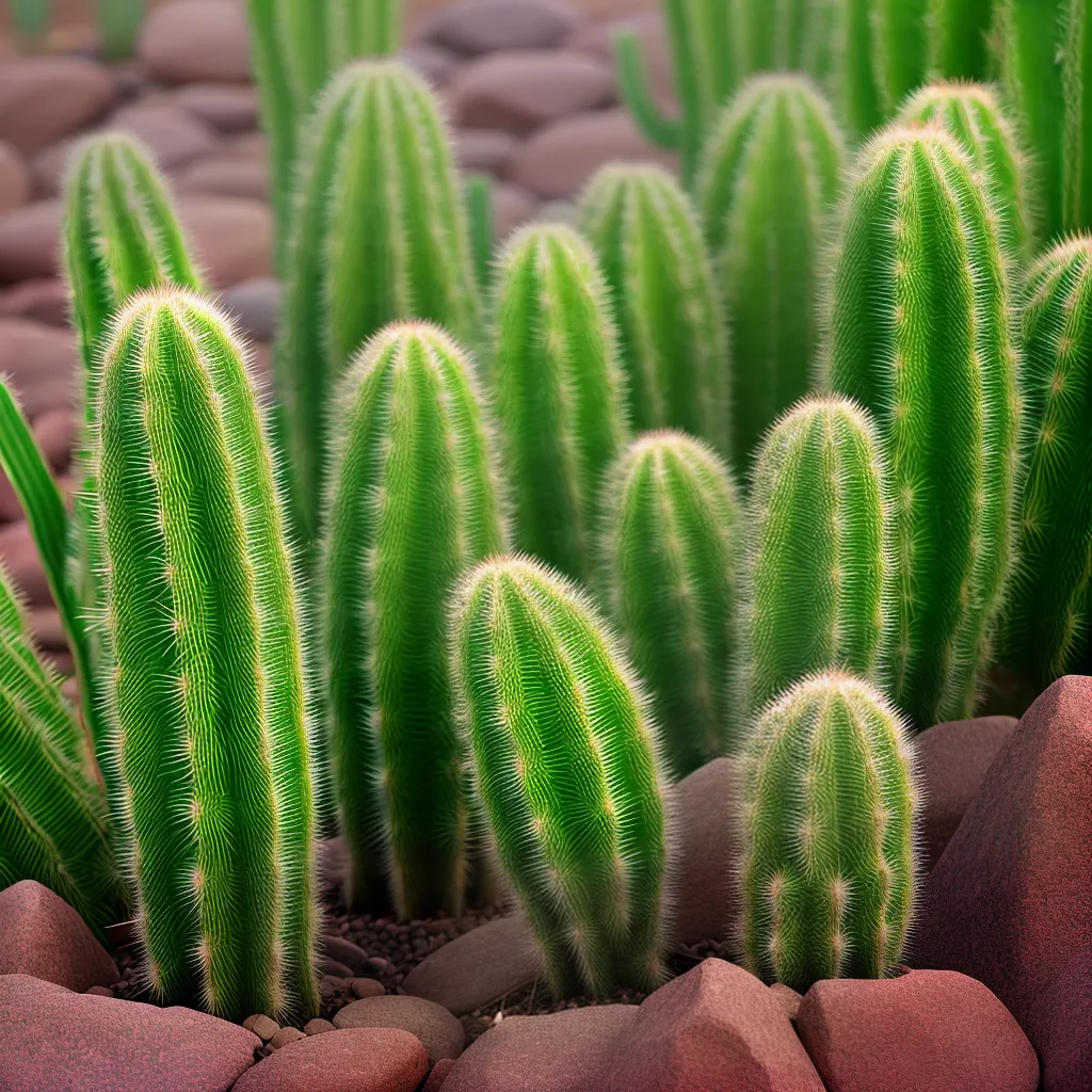 cacto saudavel verde espinhos