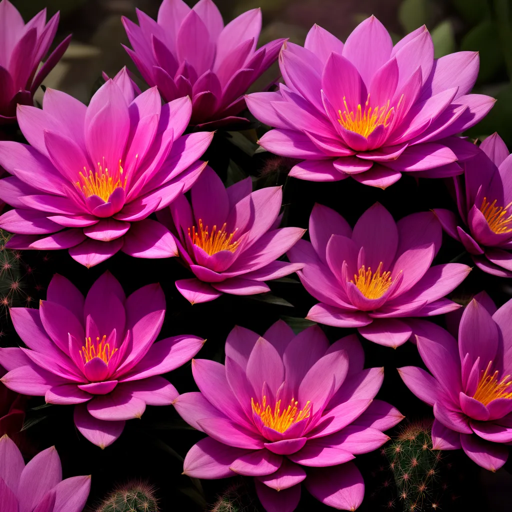 cacto noturno flores brilhantes