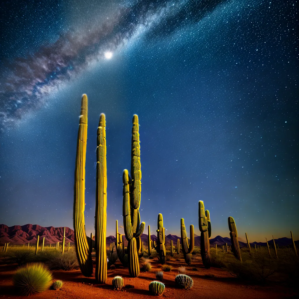 deserto luar cactos flores noturnas 1