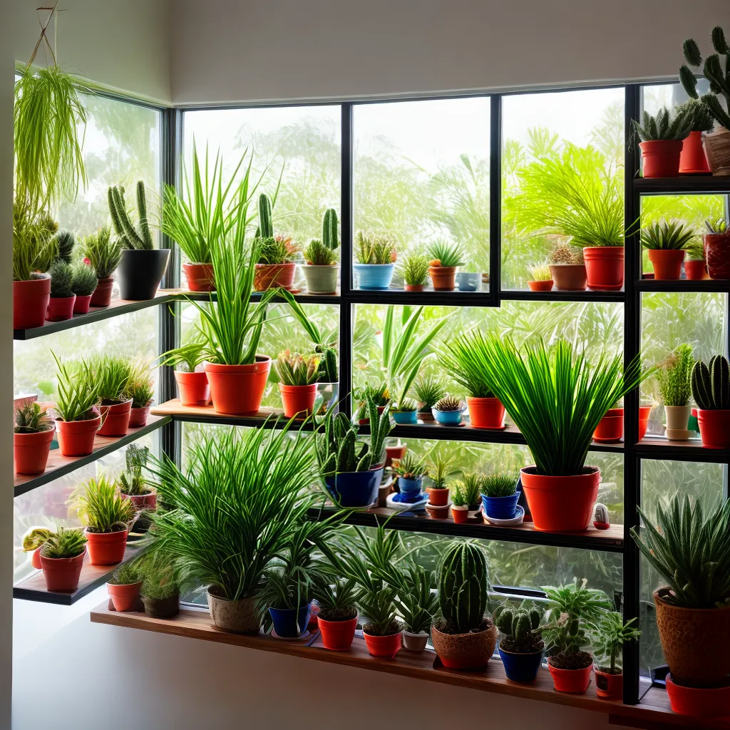 jardim interno cactos variedade luz