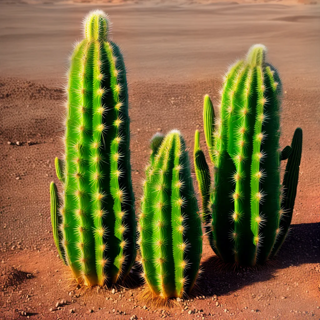 cacto verde deserto espigas