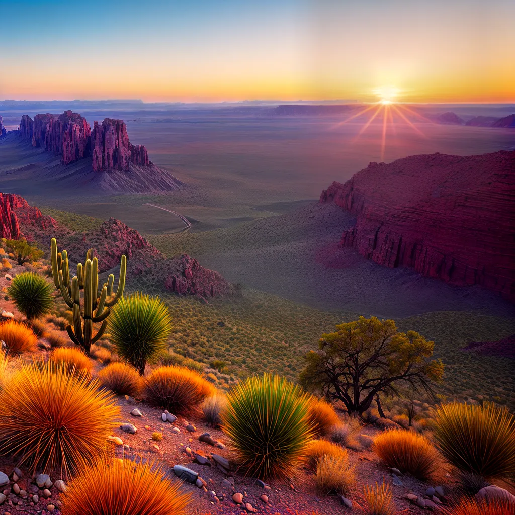 deserto cactos por do sol 1