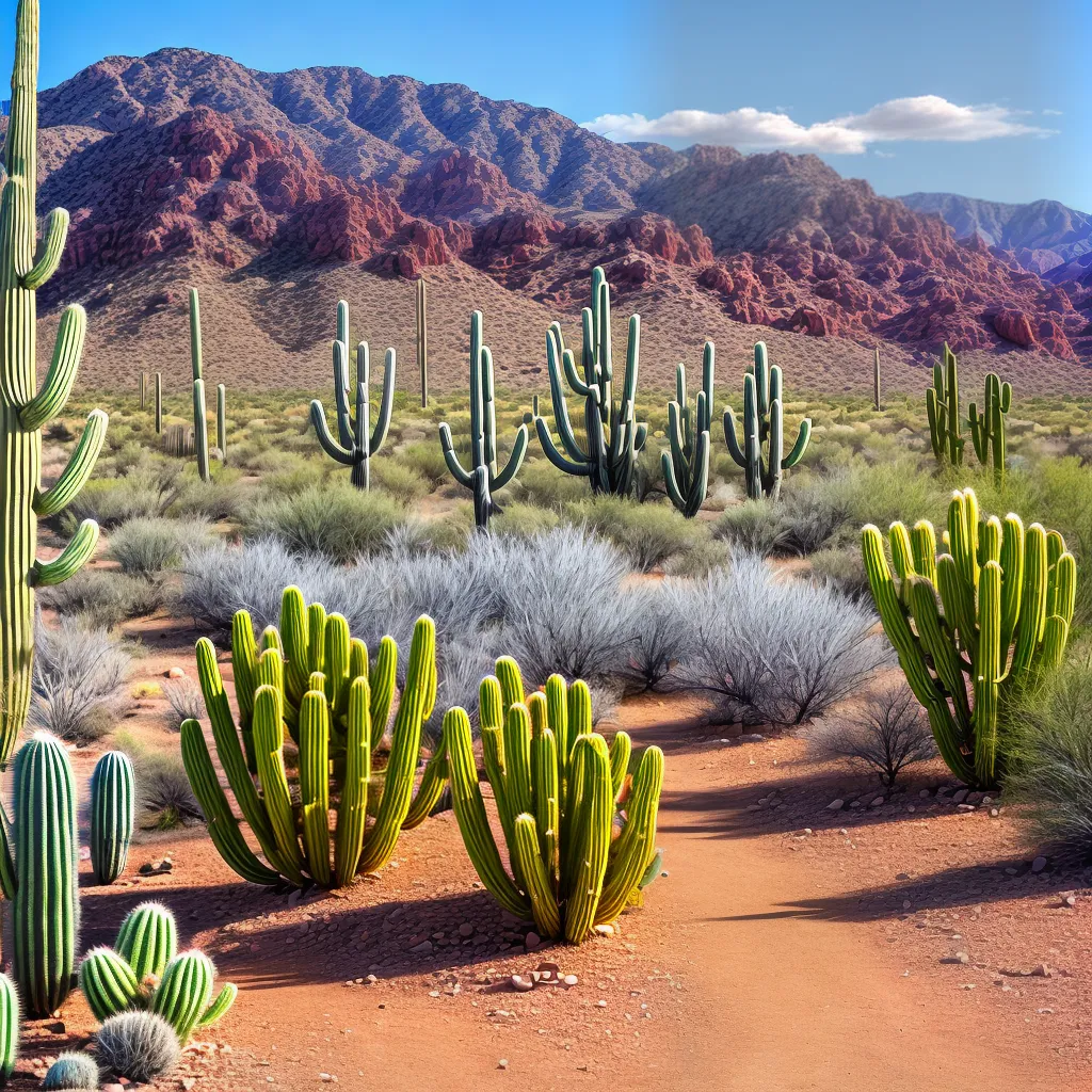 deserto cactos variedade ceu azul