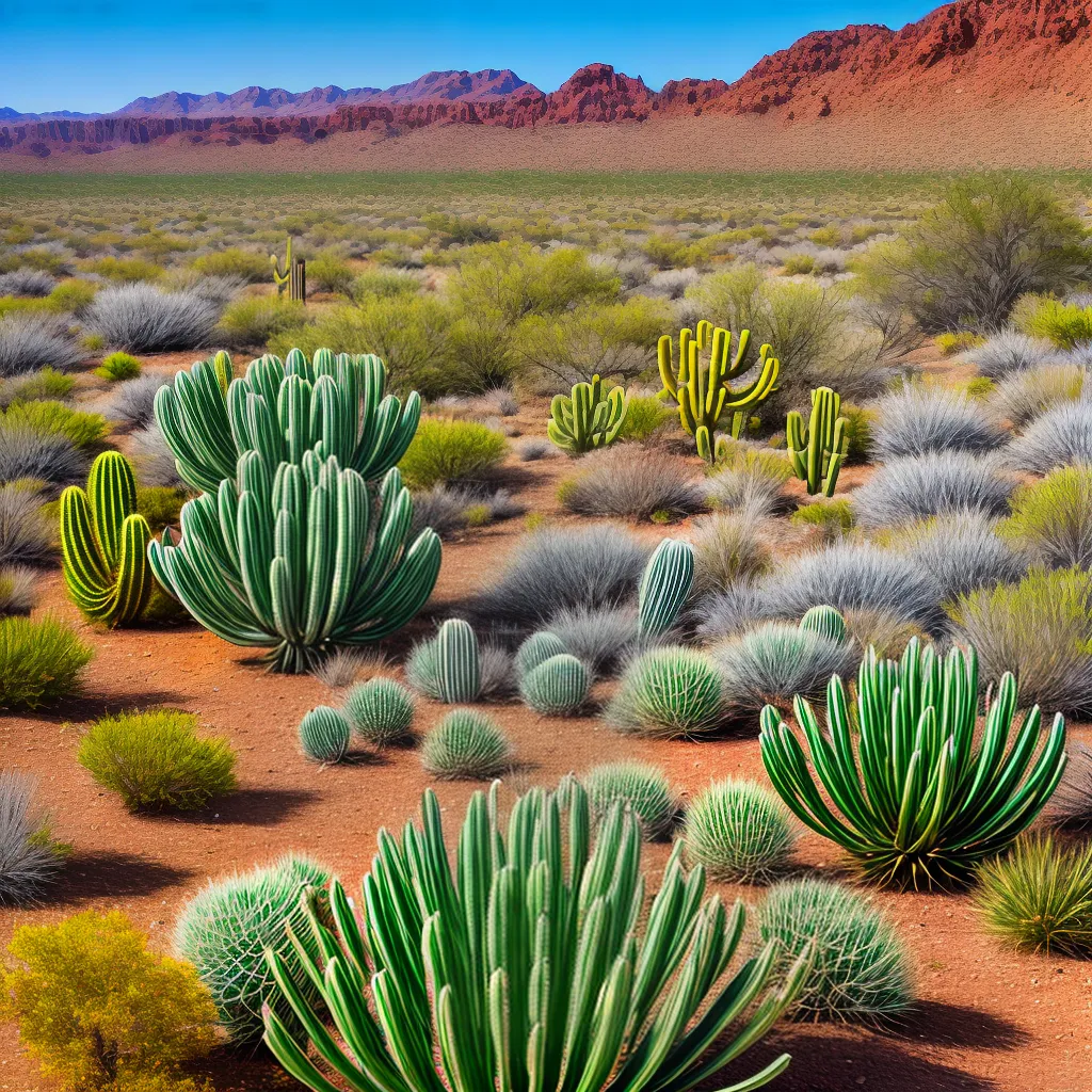deserto cactos raros paisagem vibrante