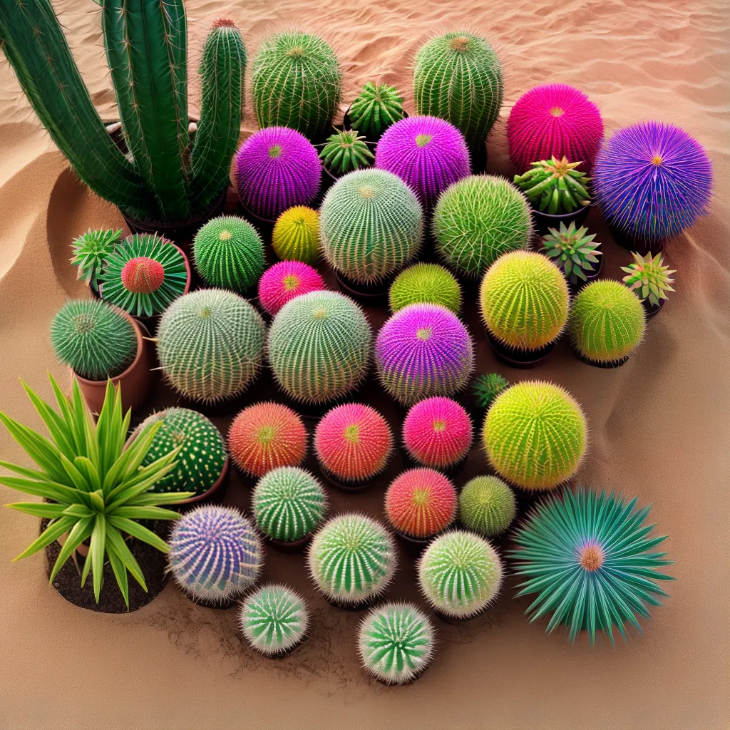 cactos coloridos deserto natureza