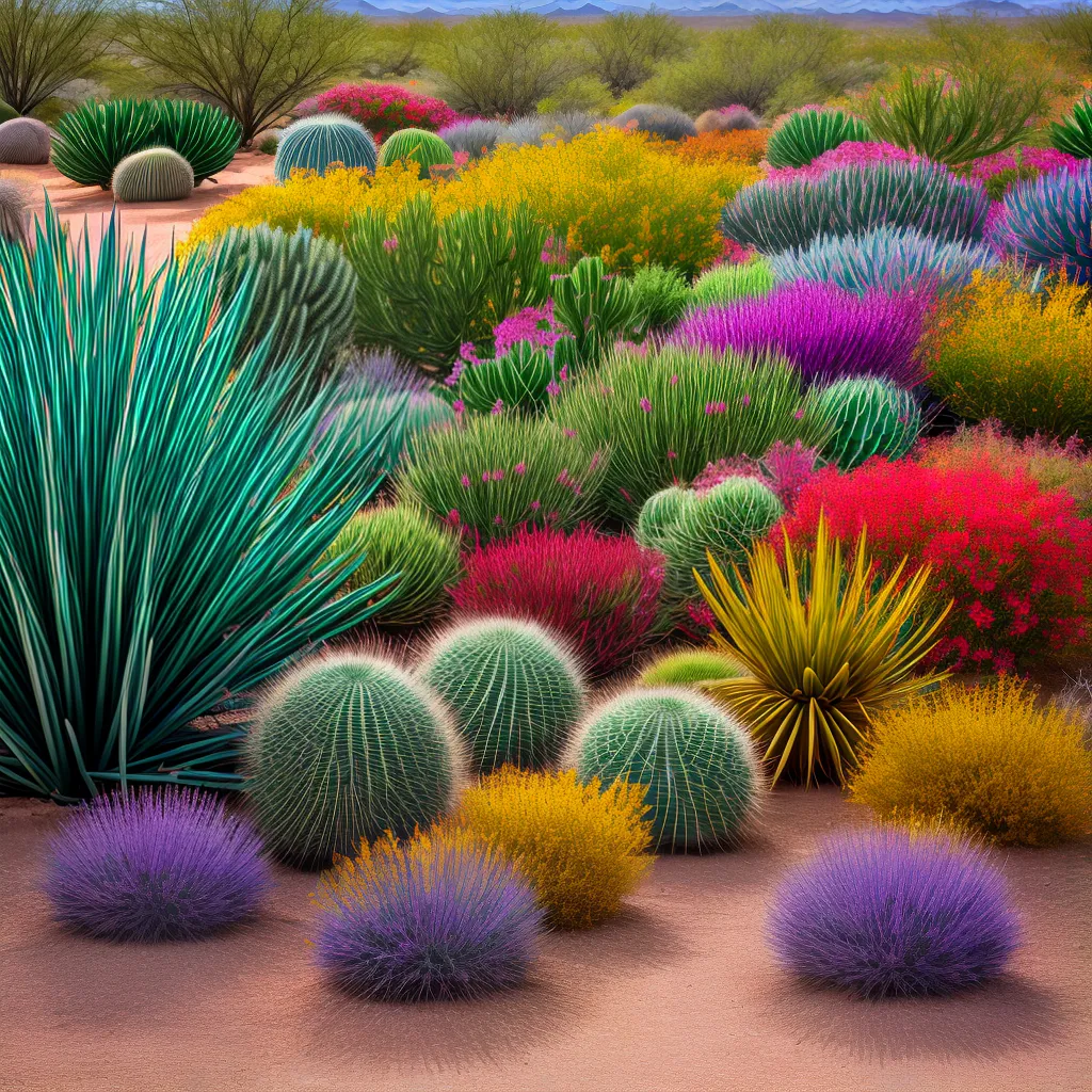 cactos coloridos deserto diversidade