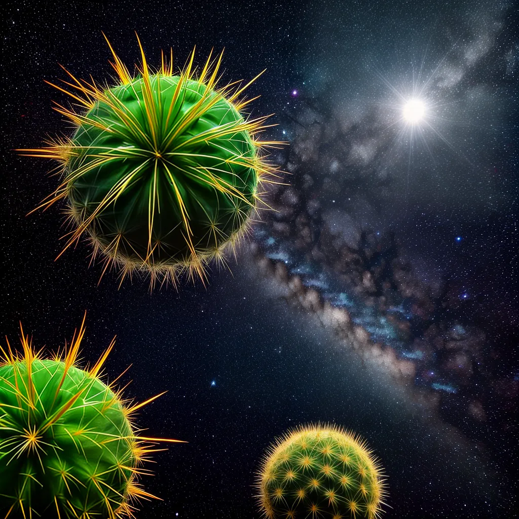 cacto espaco estrelas nasa