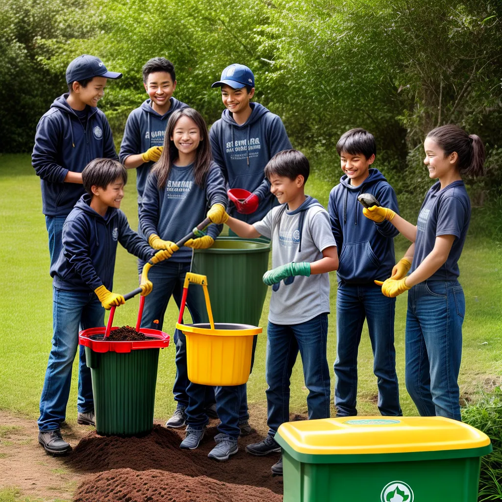 alunos compostagem escola ambiente educativo