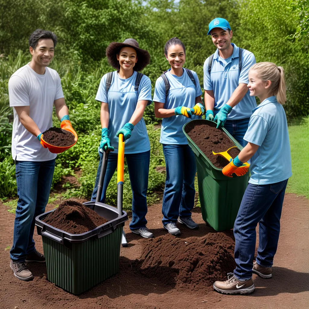criancas jardinagem composteira reciclagem