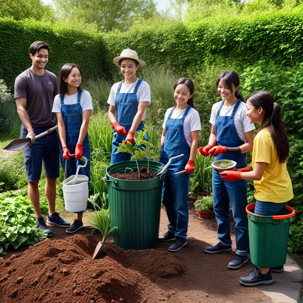 criancas jardim compostagem sustentabilidade