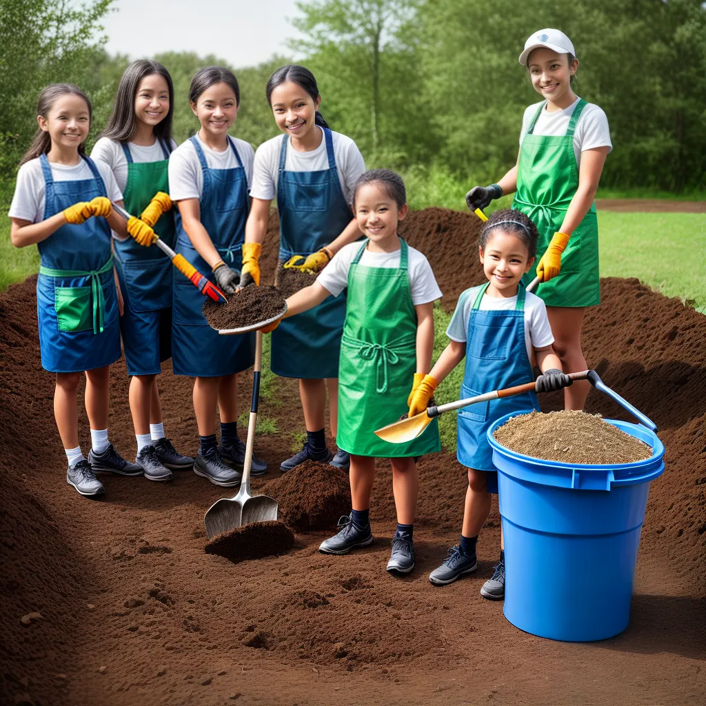 criancas jardinagem composteira aprendizado