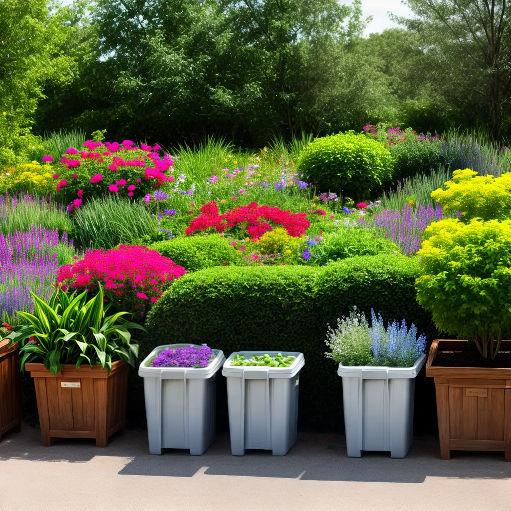 jardim colorido composteira sustentavel