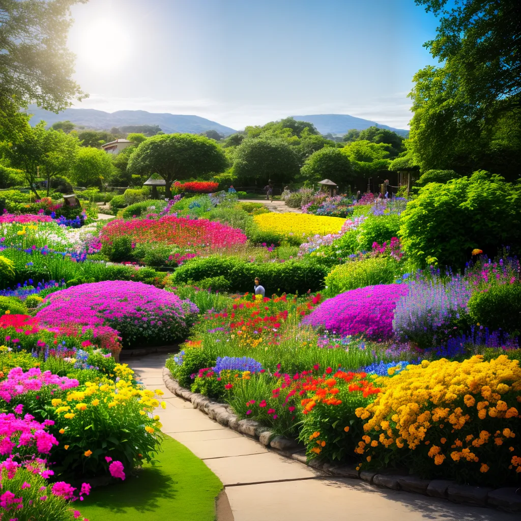 jardim colorido abelhas borboletas sol gardener