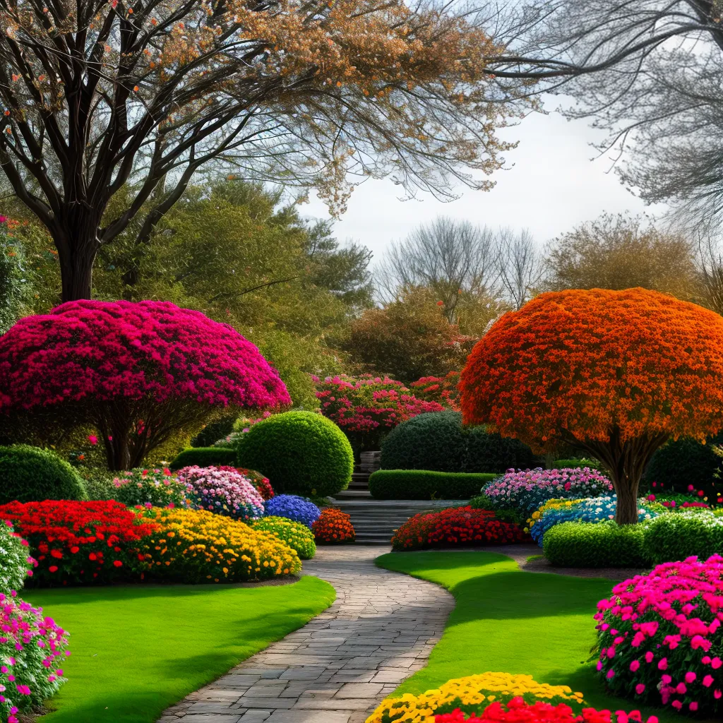 jardim flores coloridas estacoes