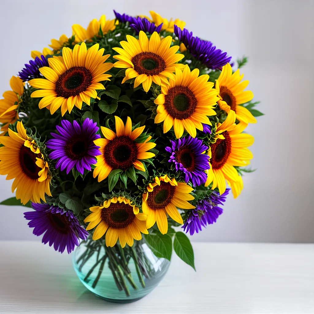 buque flores coloridas vidro bem estar