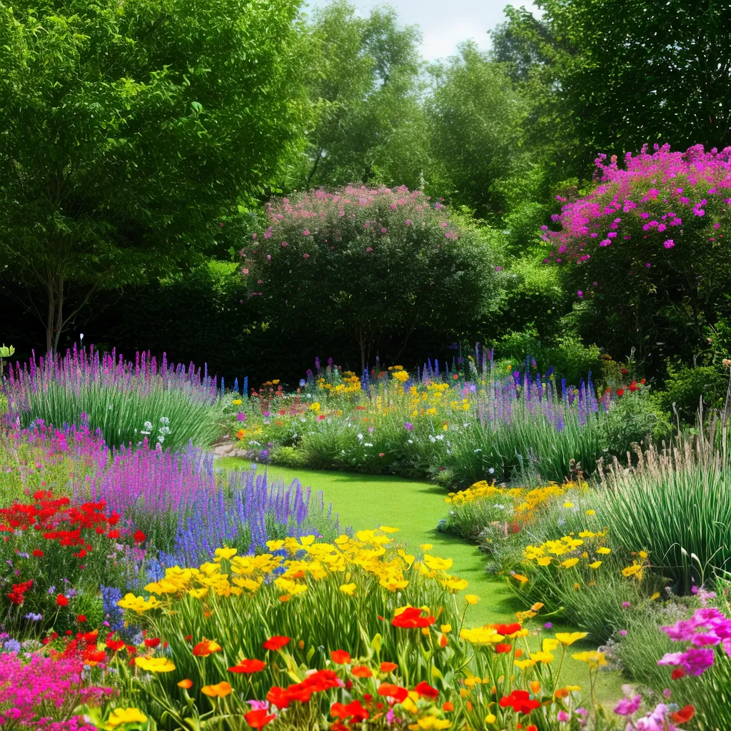 jardim flores selvagem borboletas abelhas