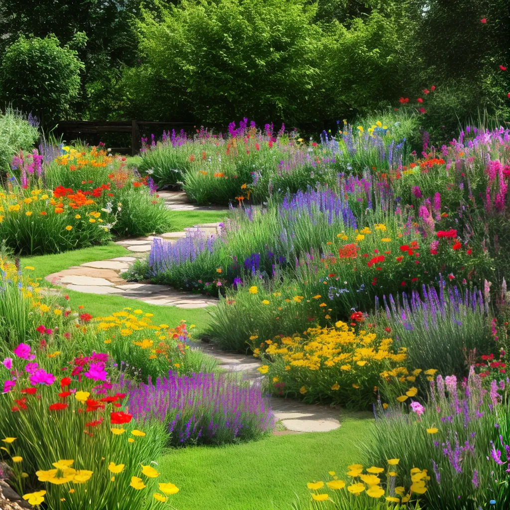 jardim flores sol borboletas natureza